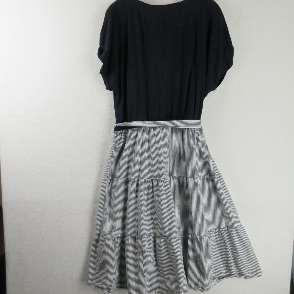 Talbots Colorblock Midi Dress Size XLP Tiered Self-Tie